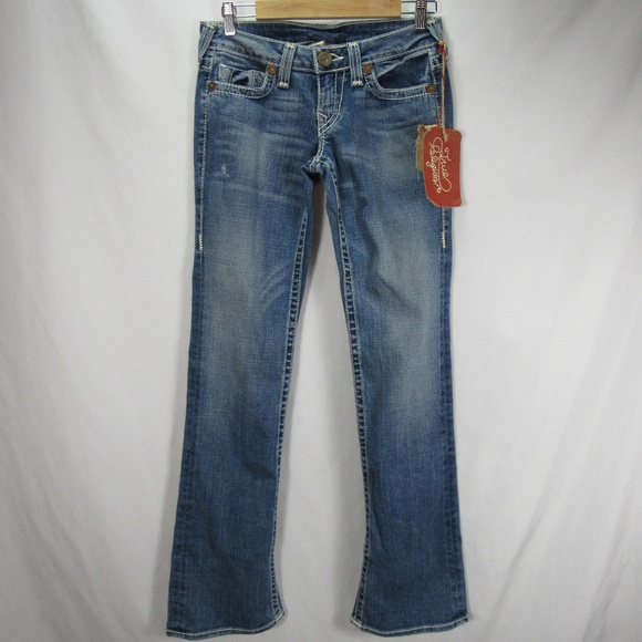 True Religion Denim - True Religion Heritage White Stitch Jeans NEW